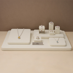 FANXI TT177 New Model Jewelry Display Sets With Beige Microfiber For Ring Necklace Window Display Sets