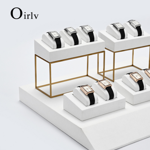 FANXI TT143 Newest Arrival White Mirco fiber Materials Jewelry Display Luxury Watch Stand for Women