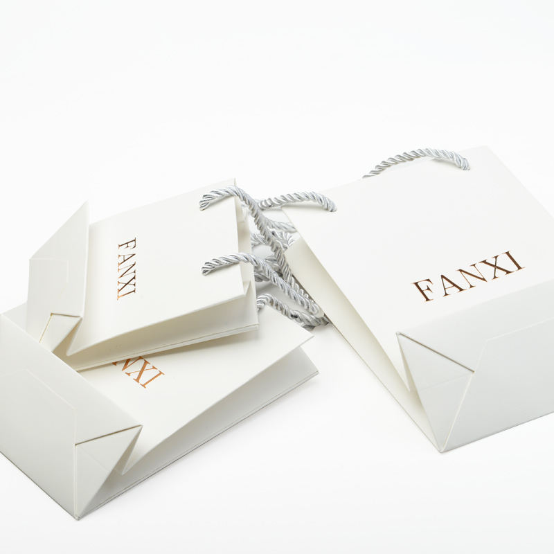 FANXI D018 accept custom logo color paper bag for jewelry packaging