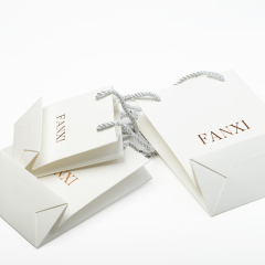 FANXI D018 accept custom logo color paper bag for jewelry packaging