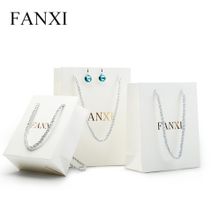 FANXI D018 accept custom logo color paper bag for jewelry packaging