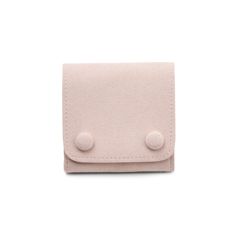 FANXI D039 China custom pink durable microfiber jewelry gift bag with button ring earrings bangle storage package Jewelry pouch