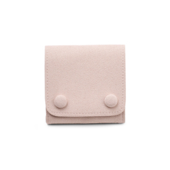 FANXI D039 China custom pink durable microfiber jewelry gift bag with button ring earrings bangle storage package Jewelry pouch