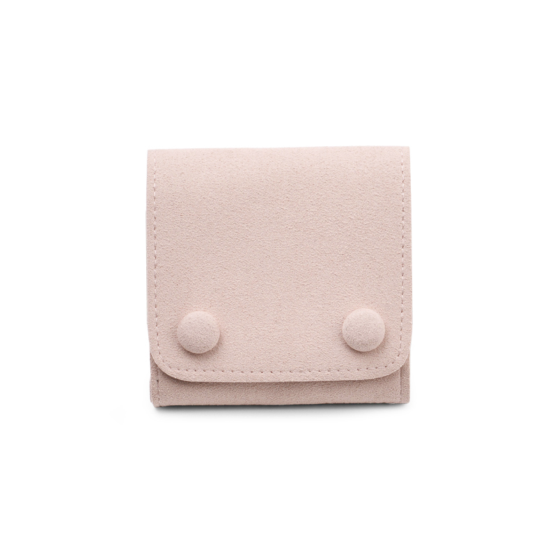 FANXI D039 China custom pink durable microfiber jewelry gift bag with button ring earrings bangle storage package Jewelry pouch