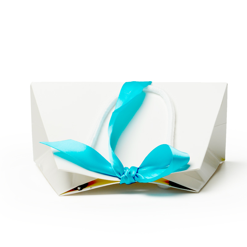 FANXI D021 Wholesale Luxury Custom Color Handle Gift Packaging Bags With Silk Ribbon Craft Shopping Gift Paper Jewelry Bag