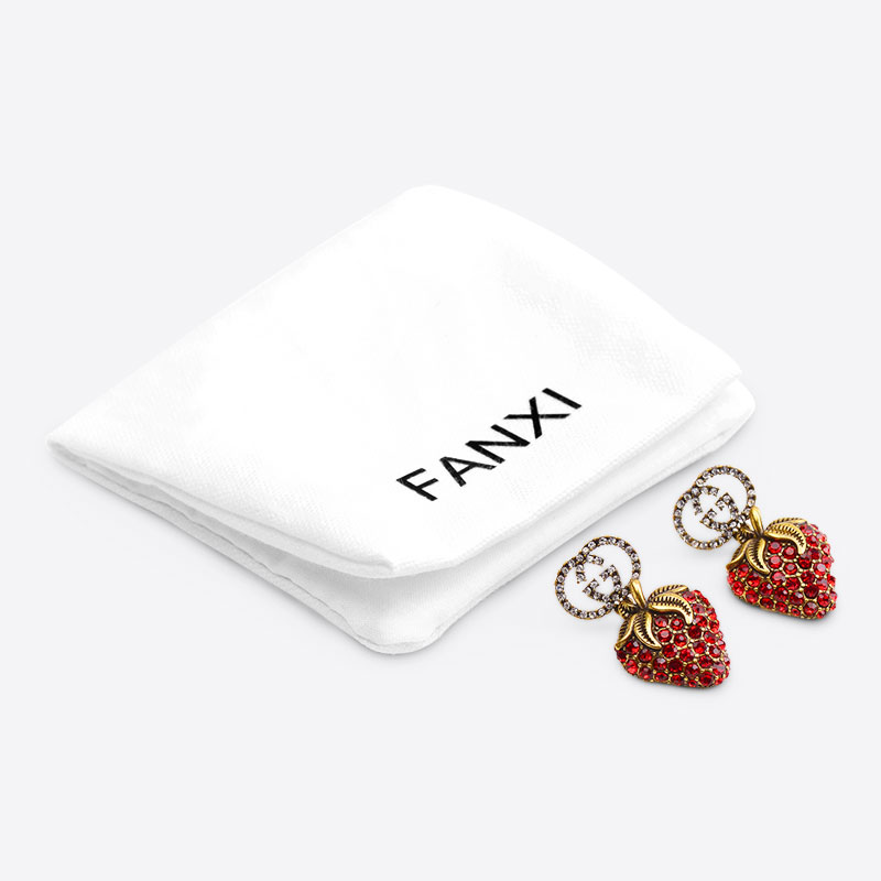 FANXI D033 high quality new double line fabric jewelry pouches accept custom logo