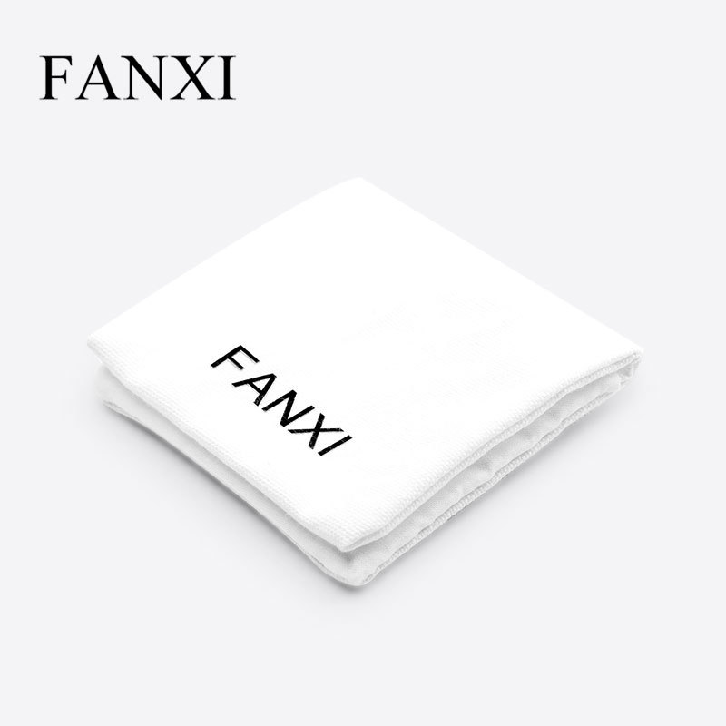 FANXI D033 high quality new double line fabric jewelry pouches accept custom logo