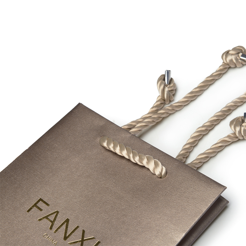 FANXI D023 Wholesale Custom Logo Color Printed Luxury Paper Bag Jewelry Gift Packaging Bags with Handle Recycle Paper Shopping Bag