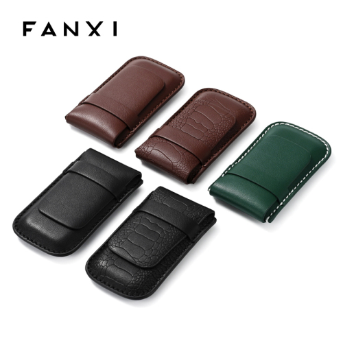 D056 Custom Watch Pouch Leather Watch Packaging Luxury Watch Bag Custom Logo