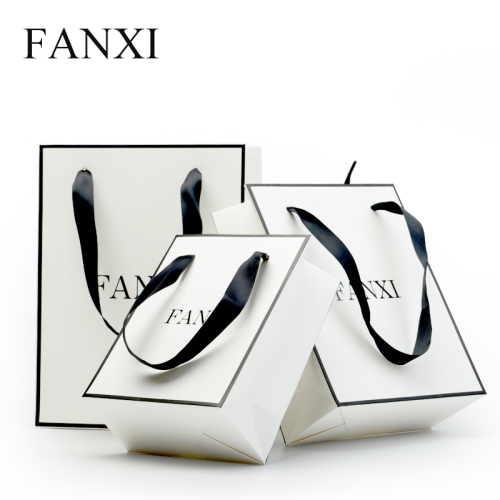 FANXI D019 White paper box with black edge for jewelry packaging