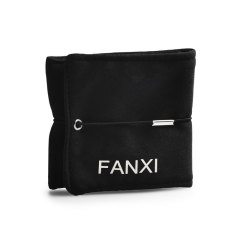 FANXI D035 Wholesale Custom White Black Linen Jewelry Pouch Ring Earrings Necklace Gift Bag Jewelry Packaging