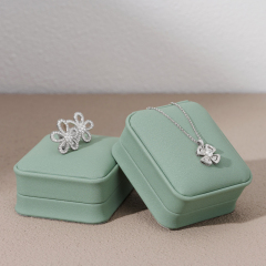 New Arrival H145 Custom Made Jewellery Box With Logo PU Leather Jewelry Ring Box