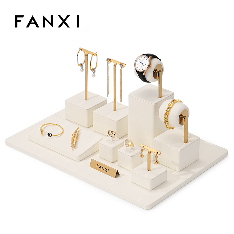 FANXI TT179 New design microfiber jewelry display sets for watch rings earrings