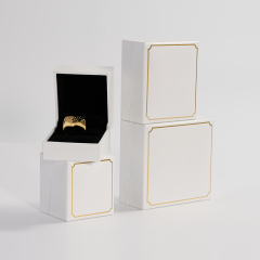 Custom logo & colour leatherette paper jewellery packing box