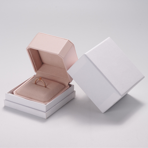 Custom PU leather jewelry packaging box with cardboard outer box