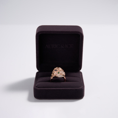 Custom logo/colour velvet jewelry packaging box