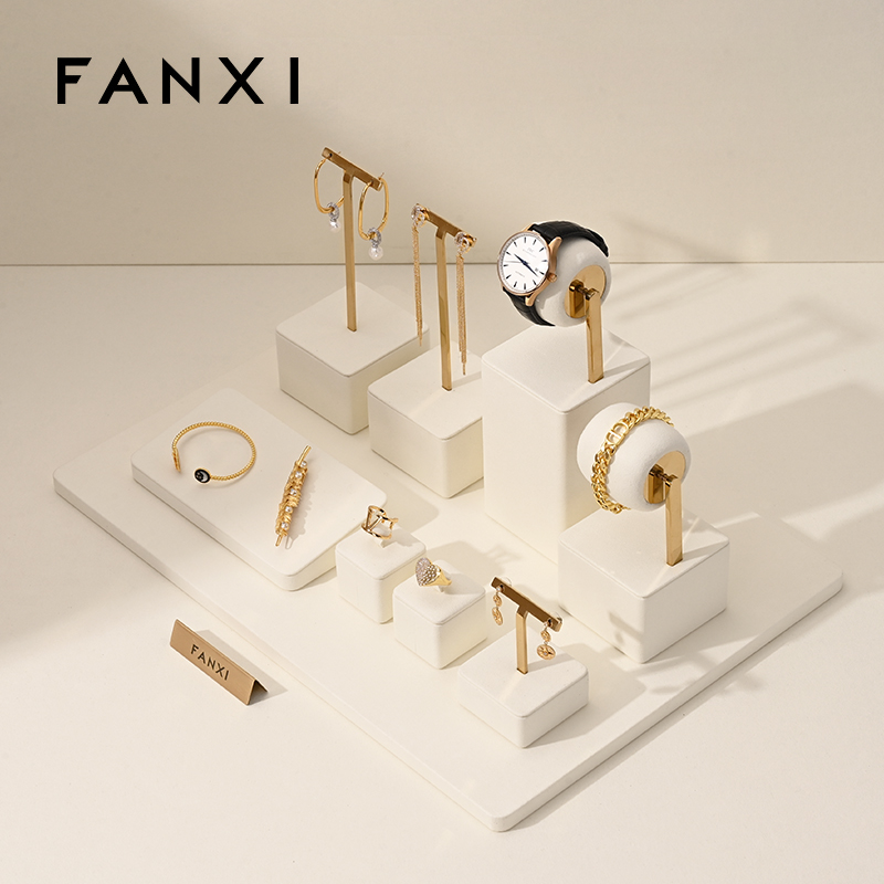 FANXI TT179 New design microfiber jewelry display sets for watch rings earrings