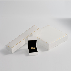 Custom logo & colour leatherette paper jewellery packing box