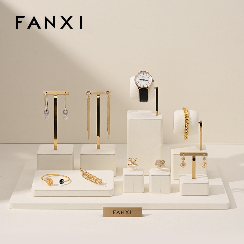 FANXI TT179 New design microfiber jewelry display sets for watch rings earrings