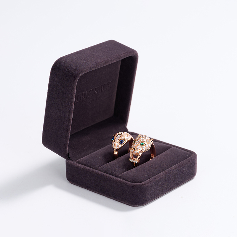 Custom logo/colour velvet jewelry packaging box