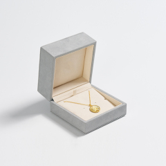 Custom logo/colour leather jewelry packaging box with microfiber inside