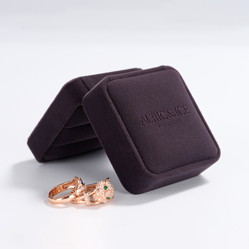 Custom logo/colour velvet jewelry packaging box