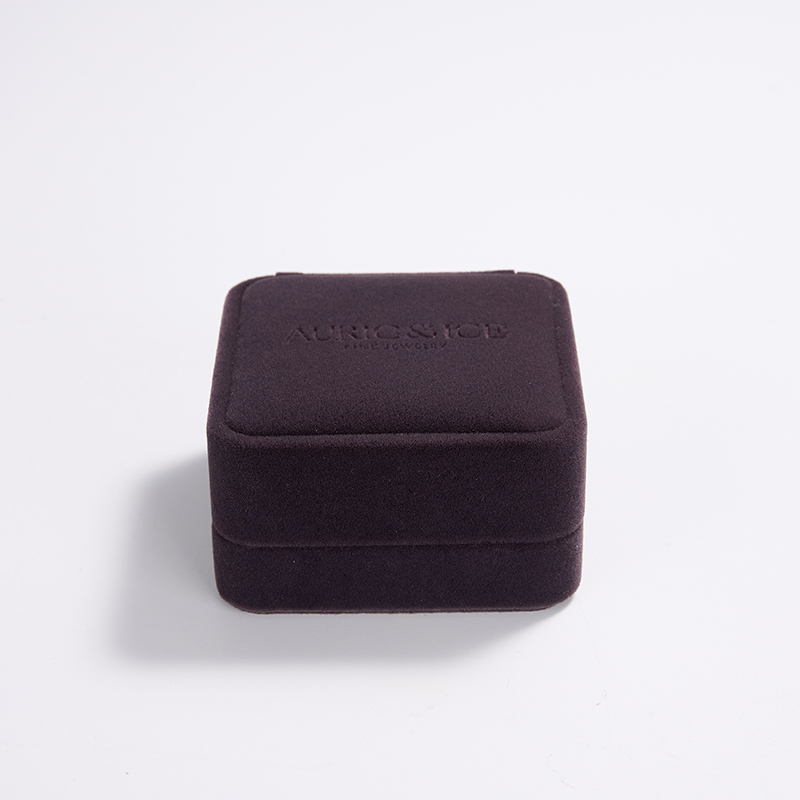 Custom logo/colour velvet jewelry packaging box