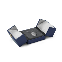 FANXI TC-H047 double open jewelry ring pendant box pu leather microfiber material