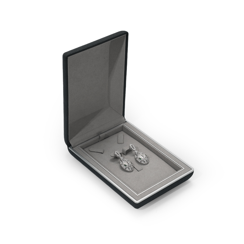 FANXI TC-H046 Black microfiber jewellery packaging box