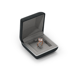FANXI TC-H046 Black microfiber jewellery packaging box