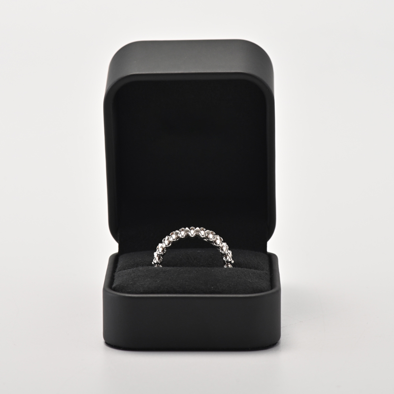 custom logo/colour black leather jewelry box with microfiber inside