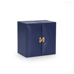 FANXI TC-H047 double open jewelry ring pendant box pu leather microfiber material