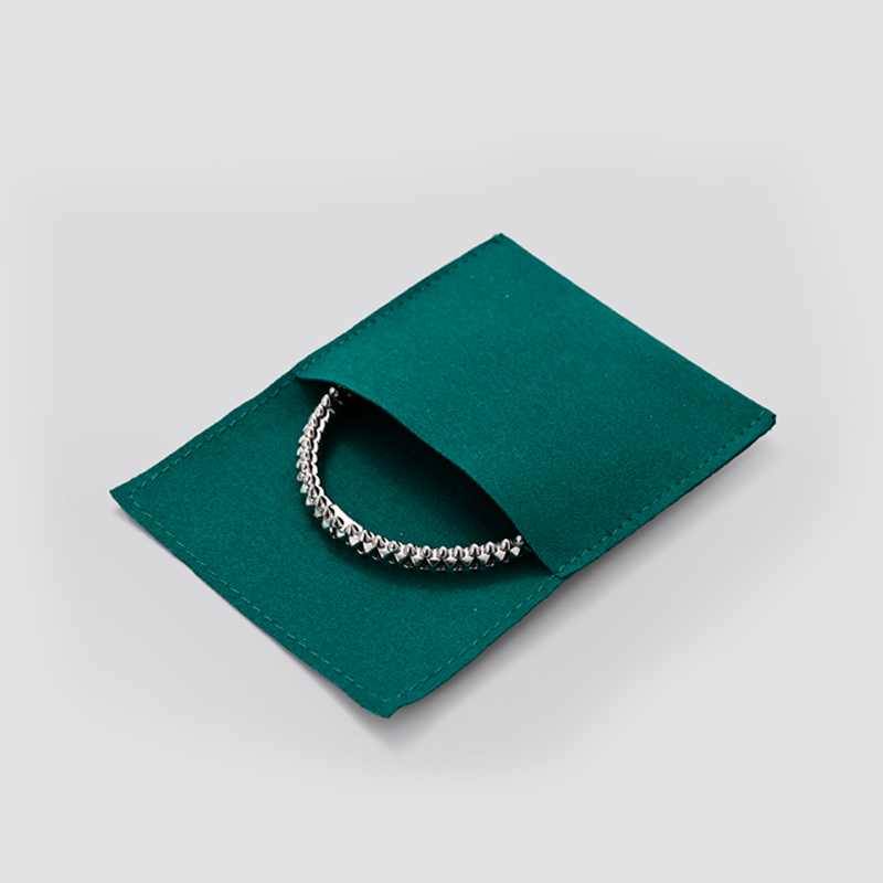 FANXI custom size green microfiber pouch for necklace pendant bracelet