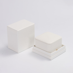 custom logo & colour leather jewelry packaging box with satin inside