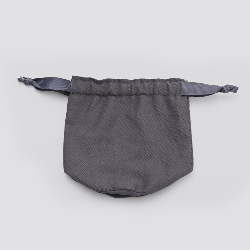 FANXI new arrival custom gray cloth bags with ribbon for jewelry packaging