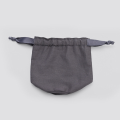 FANXI new arrival custom gray cloth bags with ribbon for jewelry packaging