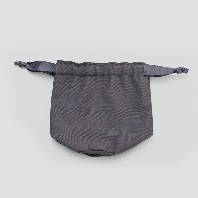 FANXI new arrival custom gray cloth bags with ribbon for jewelry packaging