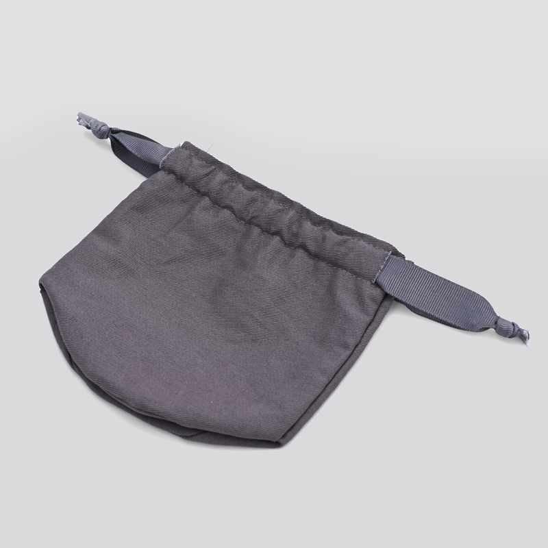 FANXI new arrival custom gray cloth bags with ribbon for jewelry packaging