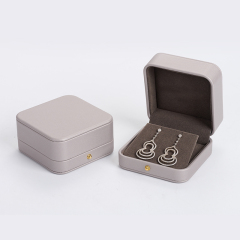 custom logo & colour leather jewelry packaging box with velvet inside