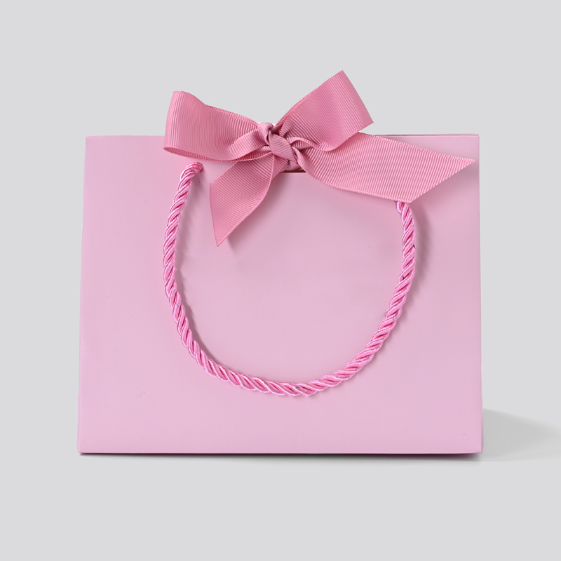 FANXI new arrival custom pink paper bag for jewelry packaging