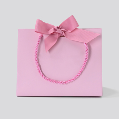 FANXI new arrival custom pink paper bag for jewelry packaging