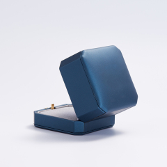 custom logo & colour PU leather jewelry box with microfiber inside