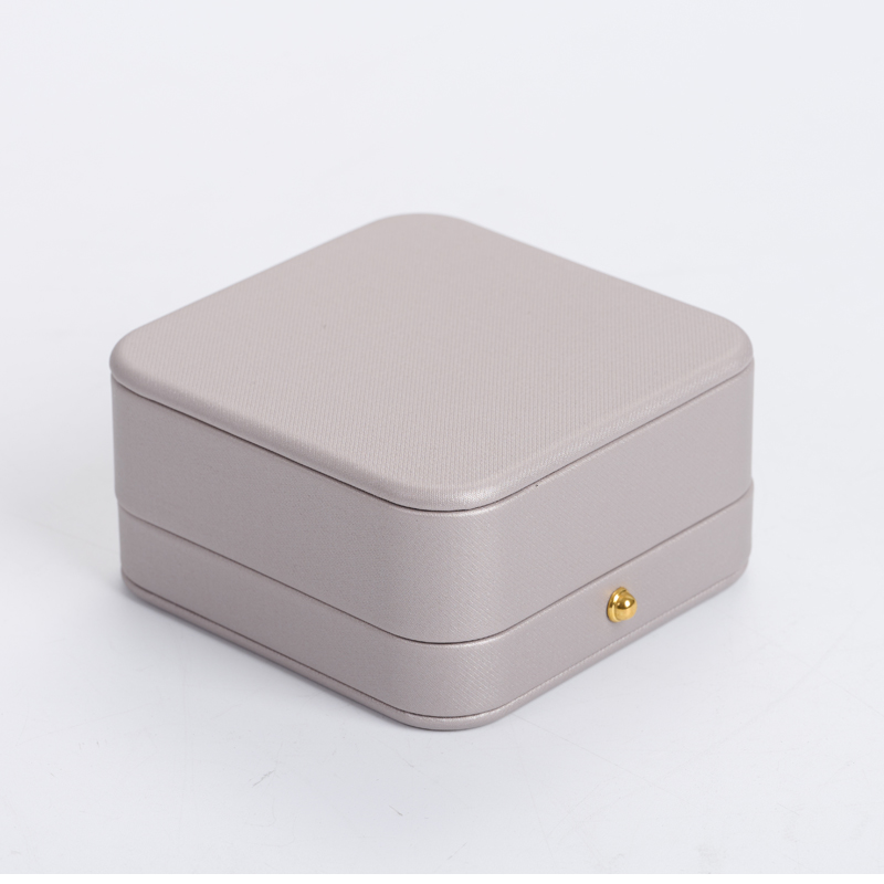 custom logo & colour leather jewelry packaging box with velvet inside