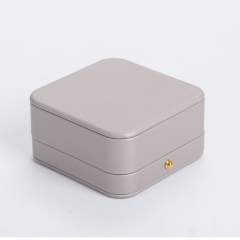 custom logo & colour leather jewelry packaging box with velvet inside