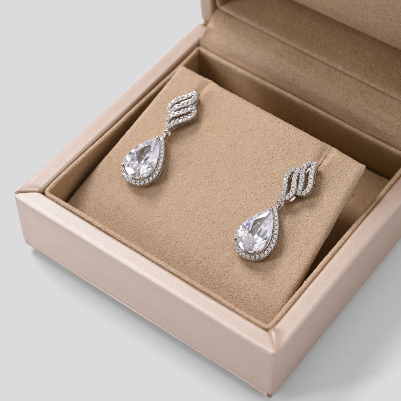 Accept custom color&logo pu leather earring boxes