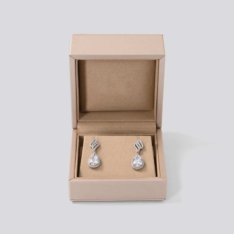 Accept custom color&logo pu leather earring boxes