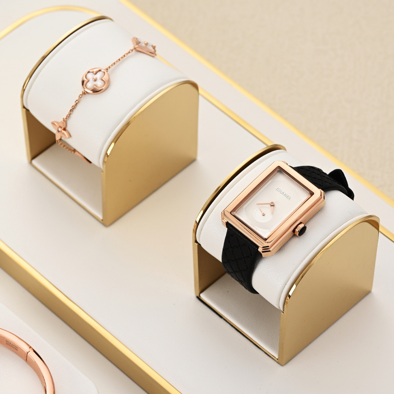 FANXI TT198 luxury design jewelry store white pu leather jewelry display set