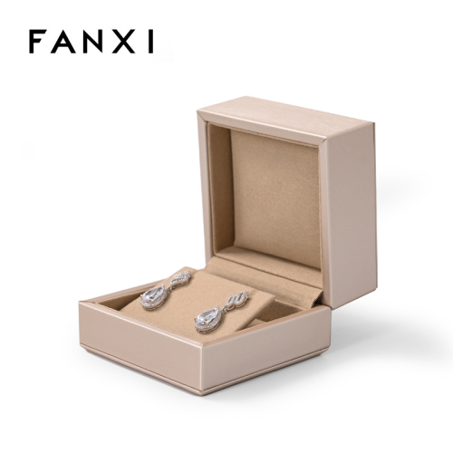 Accept custom color&amp;logo pu leather earring boxes