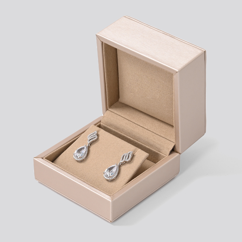 Accept custom color&logo pu leather earring boxes