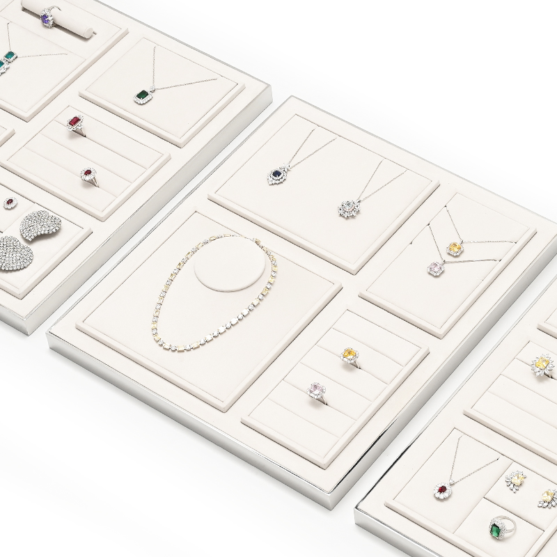 FANXI TT206 Jewelry Display Tray For Bracelet Necklace Ring Exhibitor jewelry organizer Custom Microfiber jewelry tray